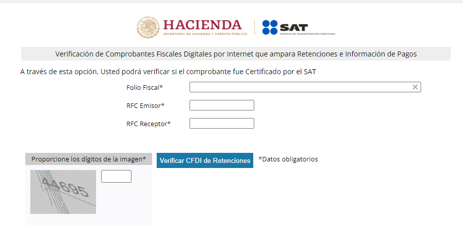 Validador de retenciones e información de pagos